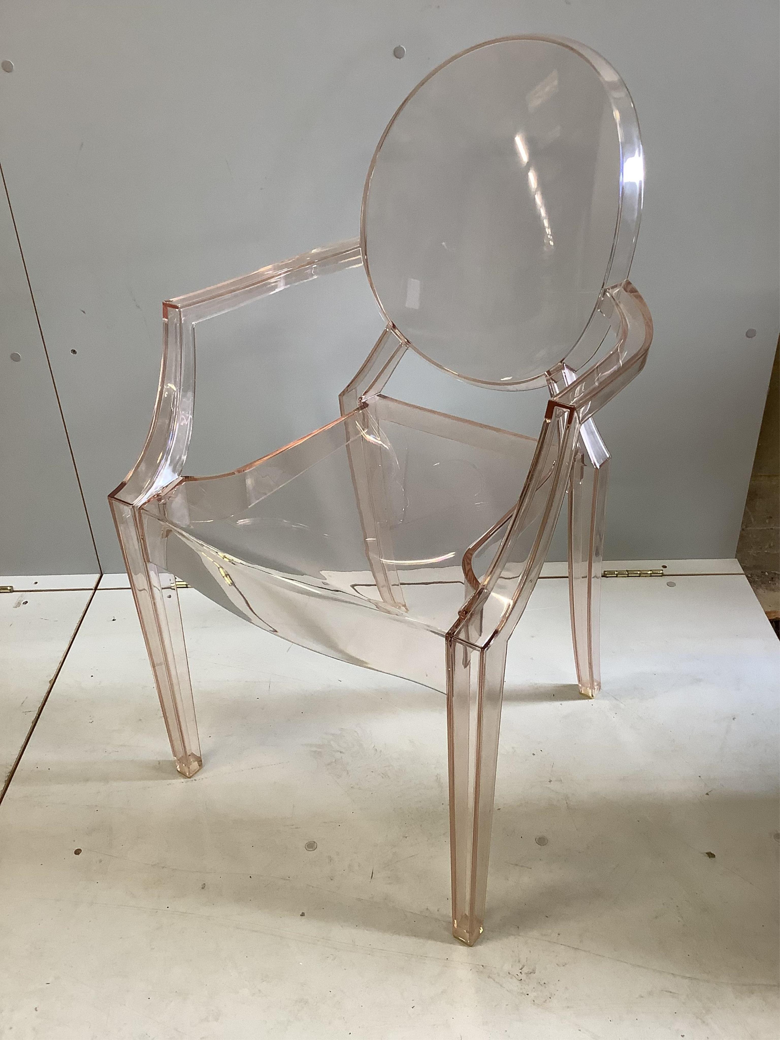 Philippe Starck for Kartell, a Louis ghost chair, width 54cm, depth 50cm, height 90cm. Condition - good